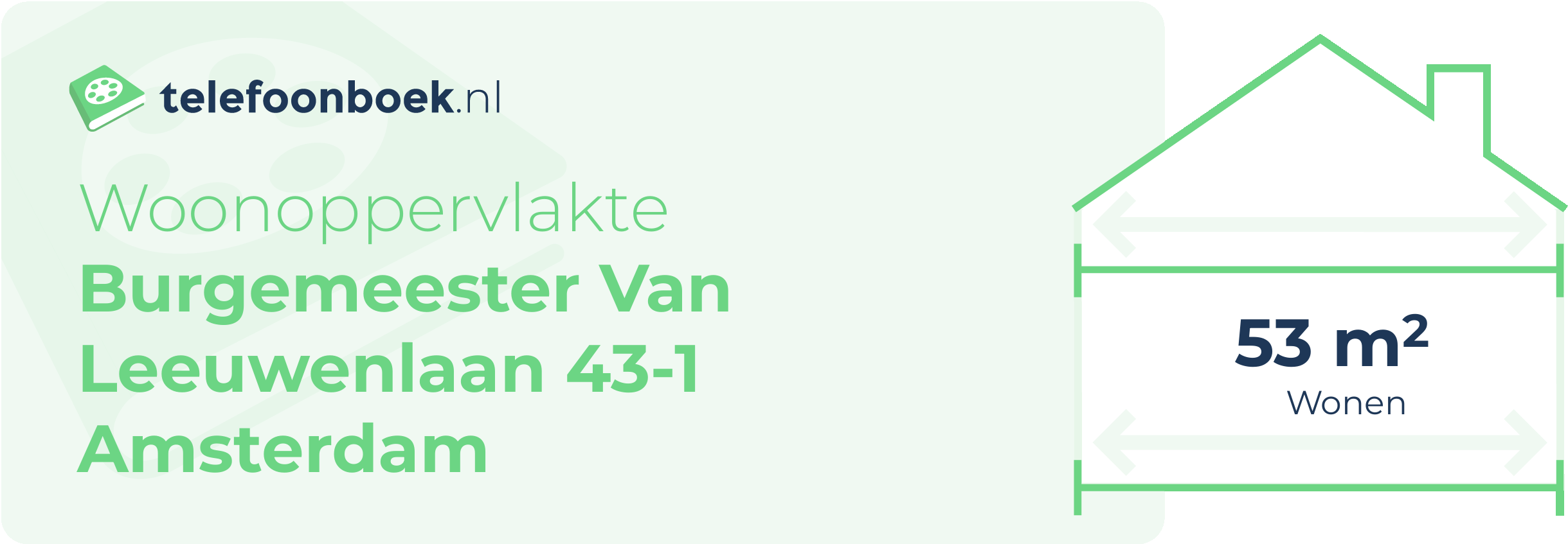 Woonoppervlakte Burgemeester Van Leeuwenlaan 43-1 Amsterdam