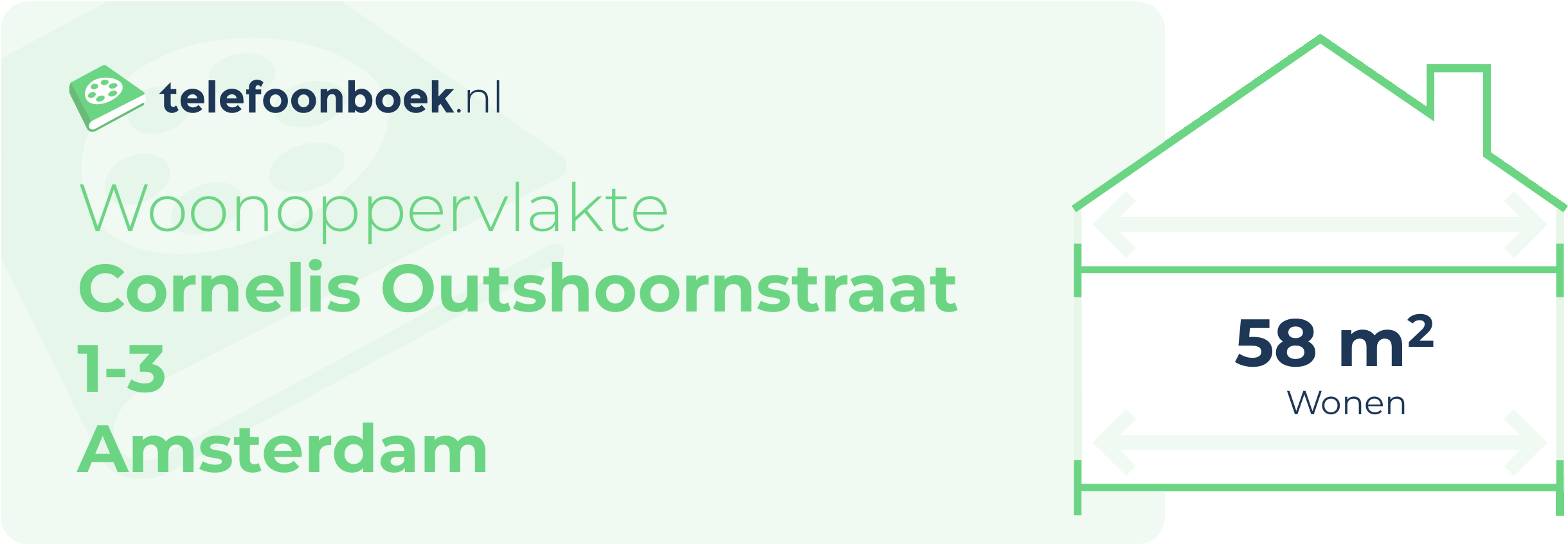 Woonoppervlakte Cornelis Outshoornstraat 1-3 Amsterdam