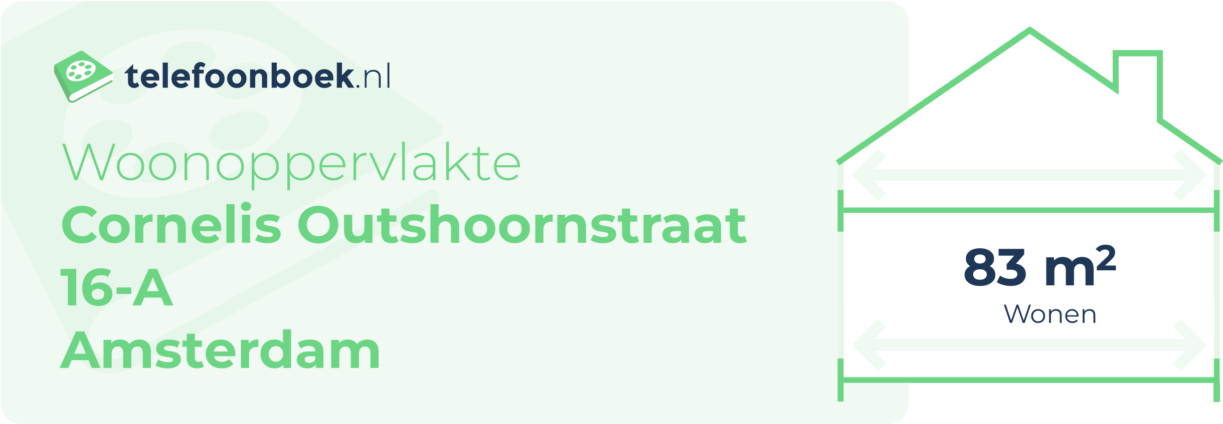 Woonoppervlakte Cornelis Outshoornstraat 16-A Amsterdam