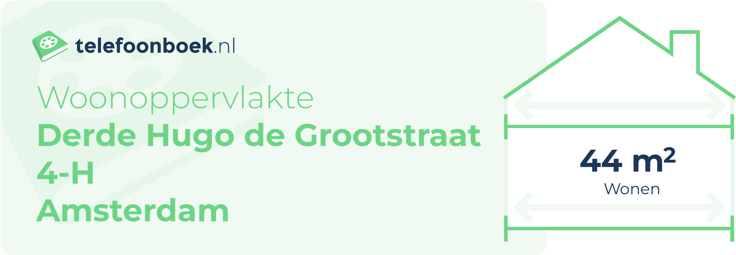 Woonoppervlakte Derde Hugo De Grootstraat 4-H Amsterdam