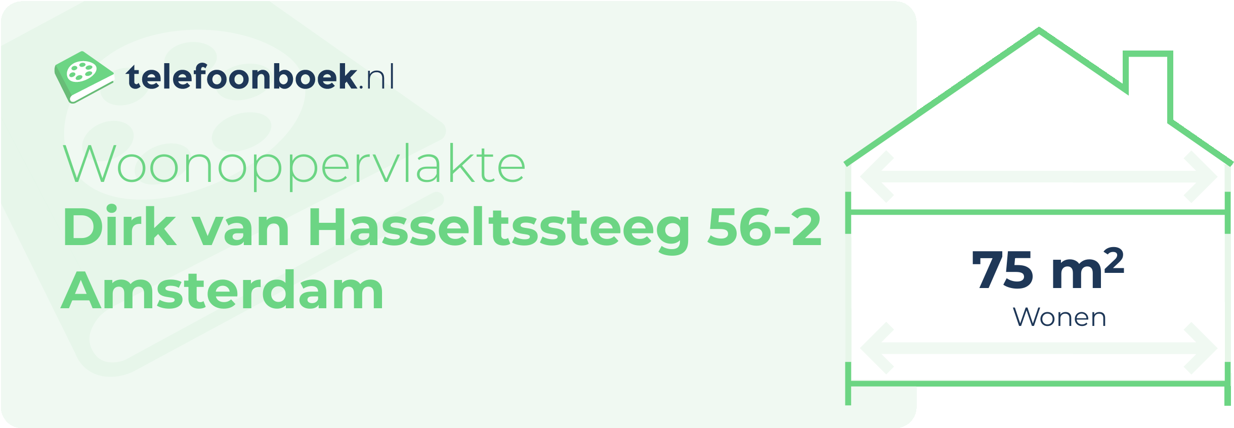 Woonoppervlakte Dirk Van Hasseltssteeg 56-2 Amsterdam