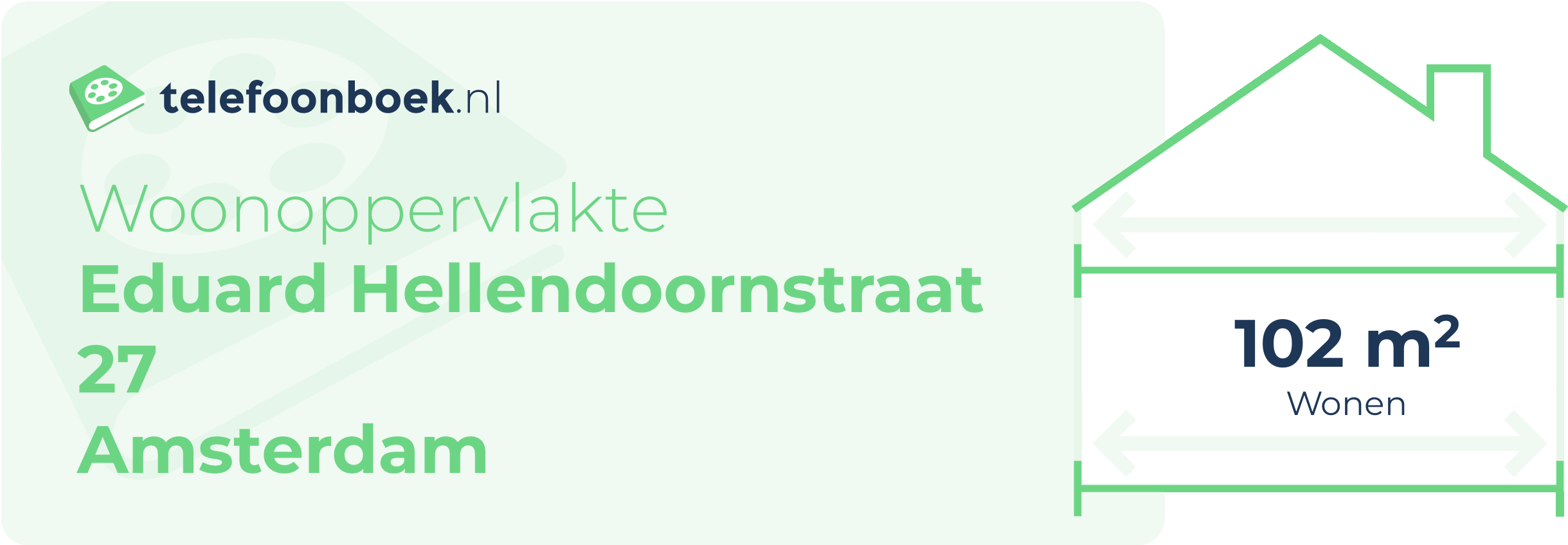 Woonoppervlakte Eduard Hellendoornstraat 27 Amsterdam