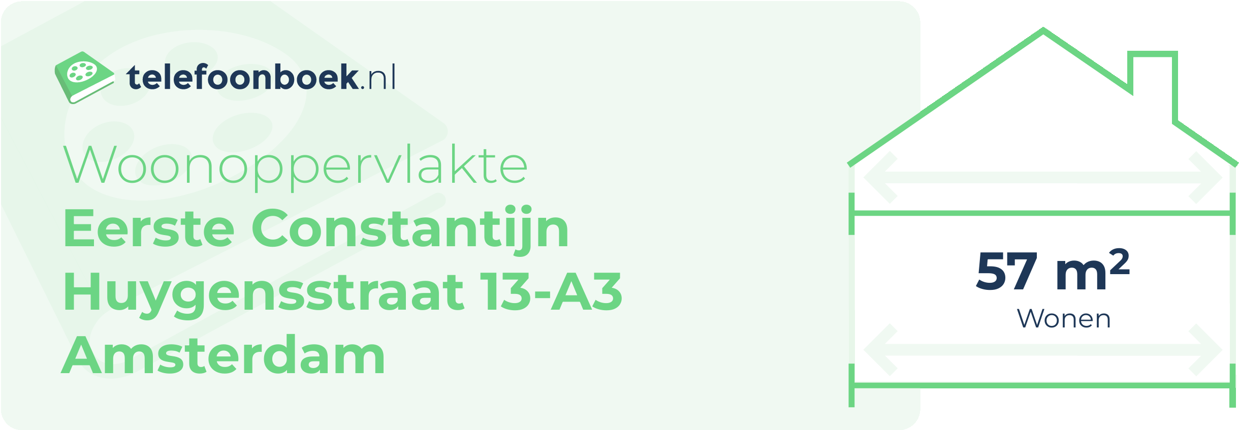 Woonoppervlakte Eerste Constantijn Huygensstraat 13-A3 Amsterdam