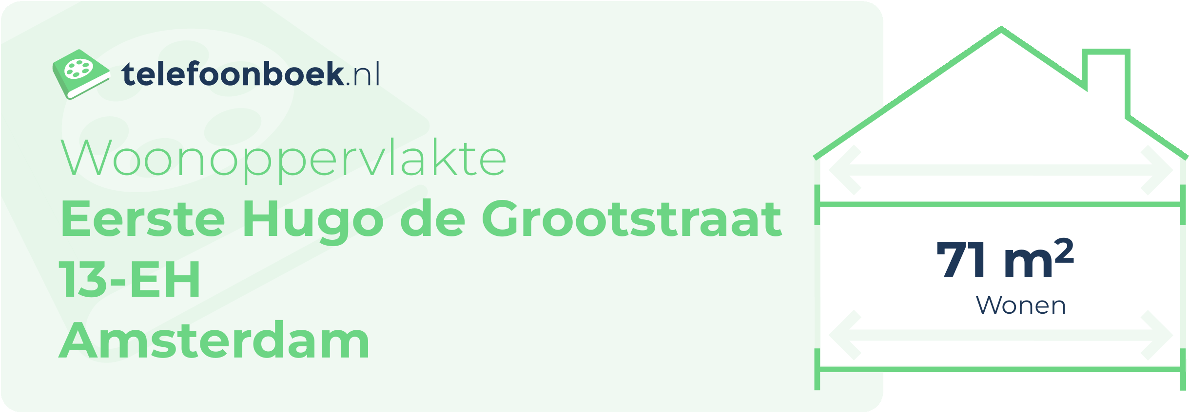 Woonoppervlakte Eerste Hugo De Grootstraat 13-EH Amsterdam