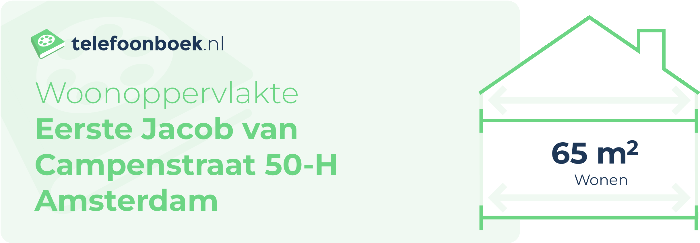 Woonoppervlakte Eerste Jacob Van Campenstraat 50-H Amsterdam