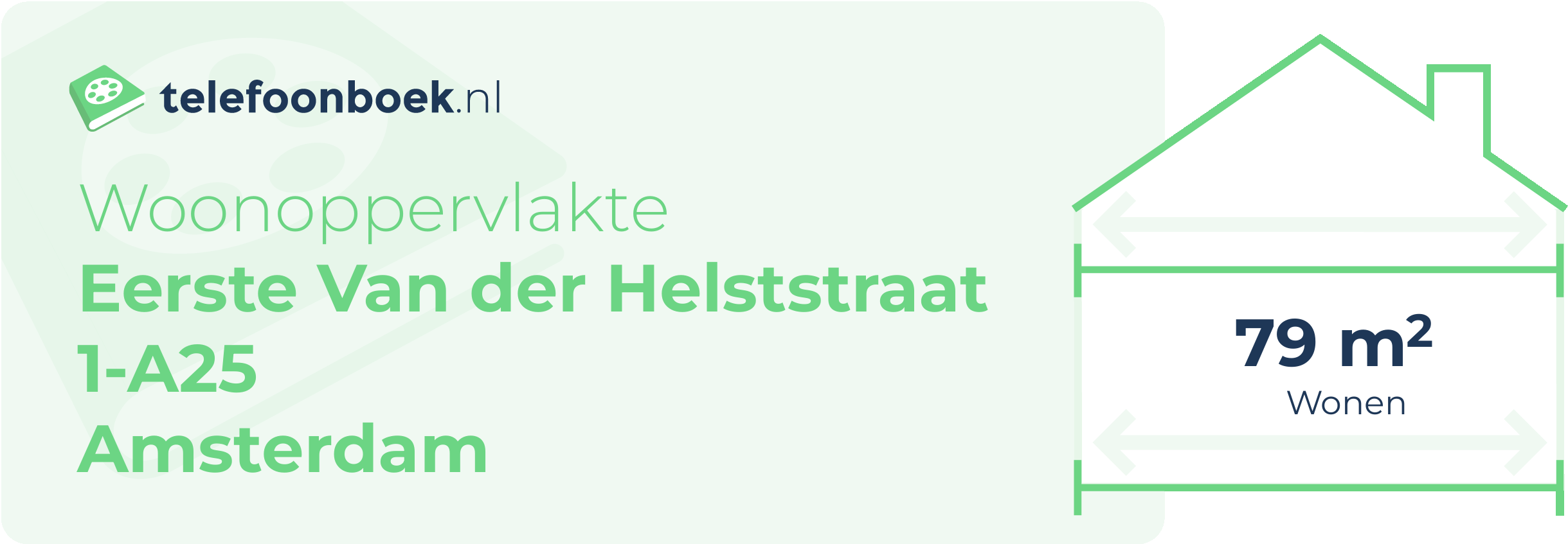 Woonoppervlakte Eerste Van Der Helststraat 1-A25 Amsterdam