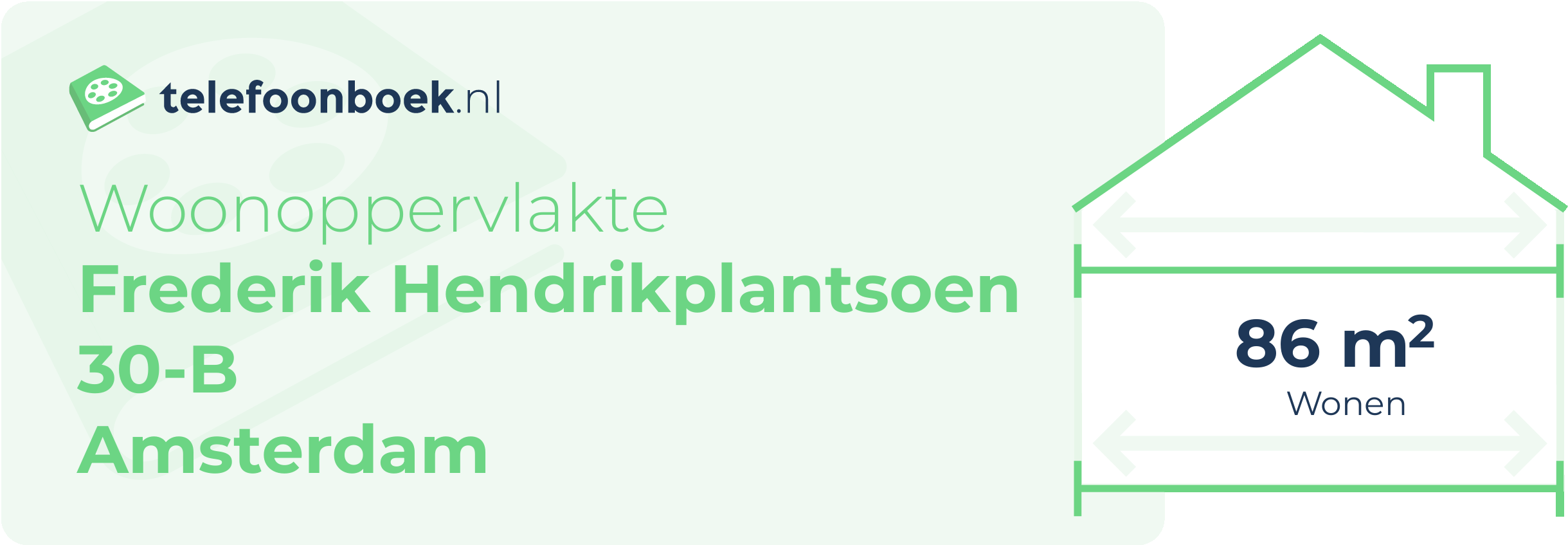 Woonoppervlakte Frederik Hendrikplantsoen 30-B Amsterdam