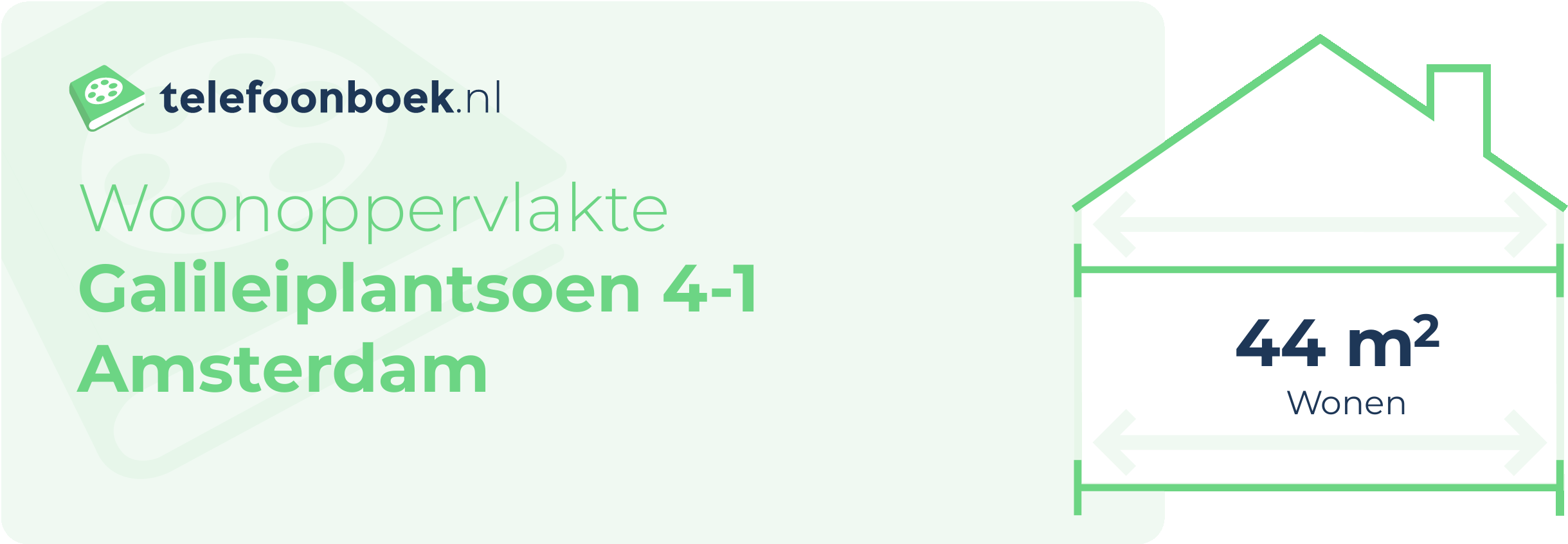 Woonoppervlakte Galileiplantsoen 4-1 Amsterdam