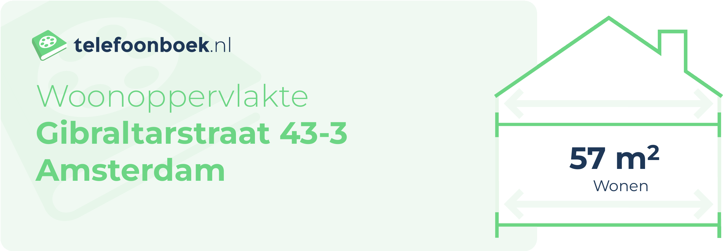 Woonoppervlakte Gibraltarstraat 43-3 Amsterdam