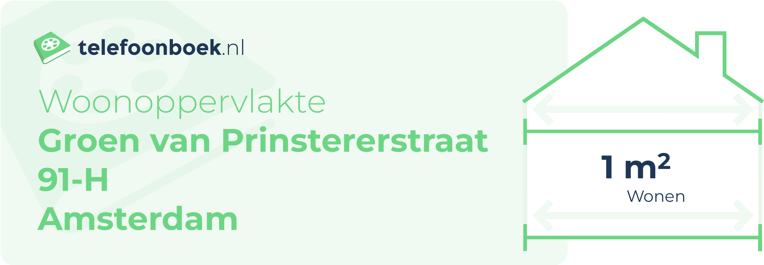 Woonoppervlakte Groen Van Prinstererstraat 91-H Amsterdam