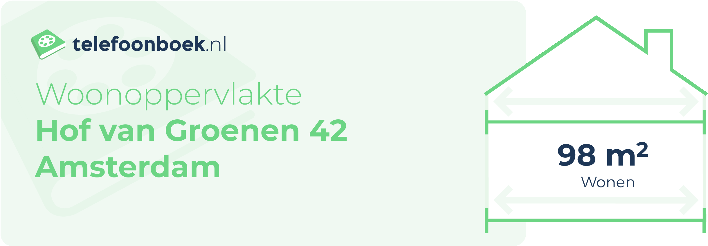 Woonoppervlakte Hof Van Groenen 42 Amsterdam