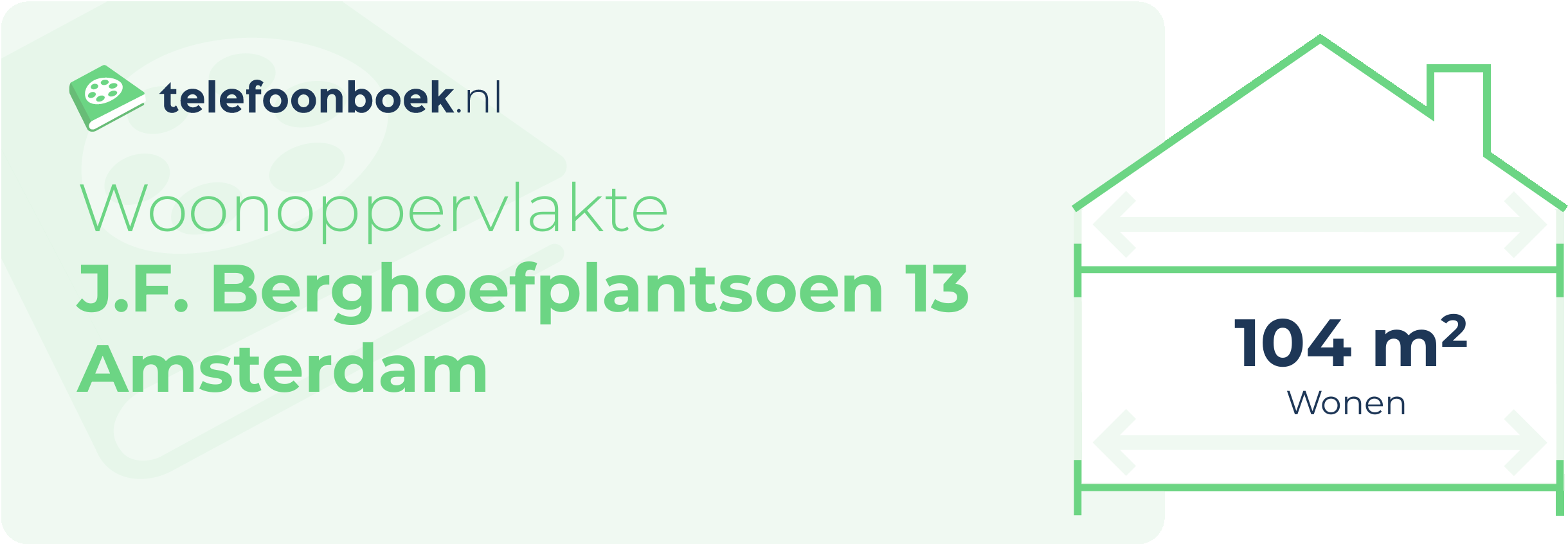 Woonoppervlakte J.F. Berghoefplantsoen 13 Amsterdam