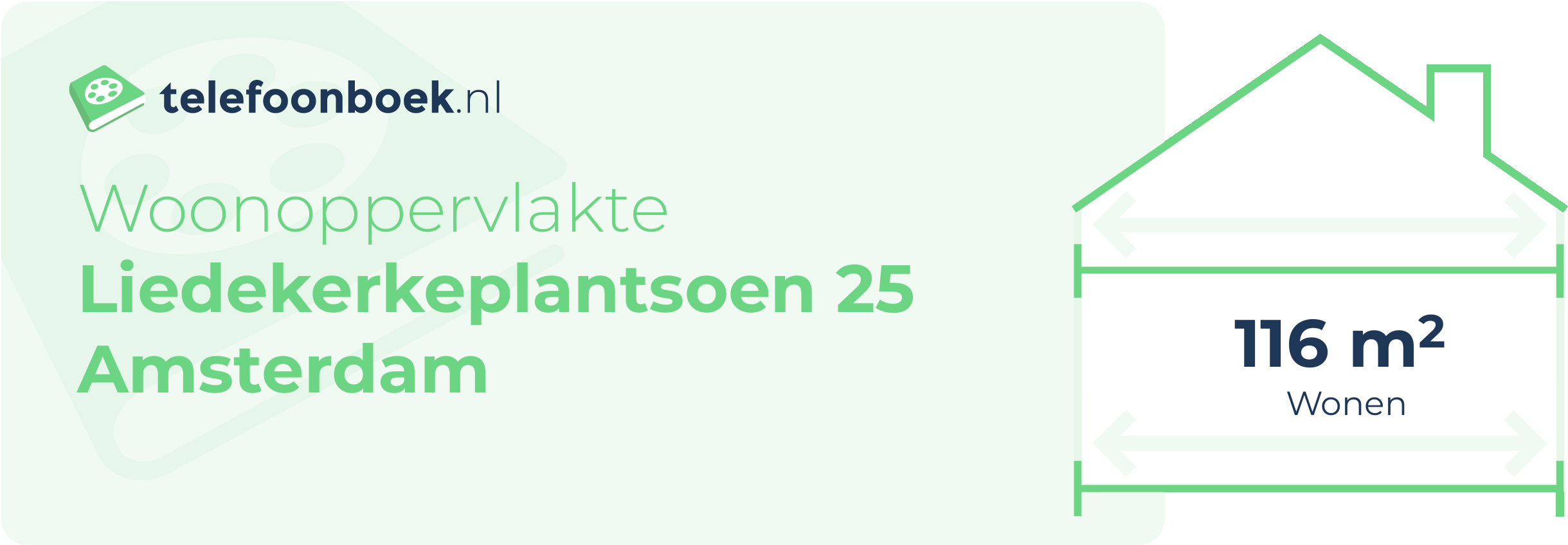 Woonoppervlakte Liedekerkeplantsoen 25 Amsterdam