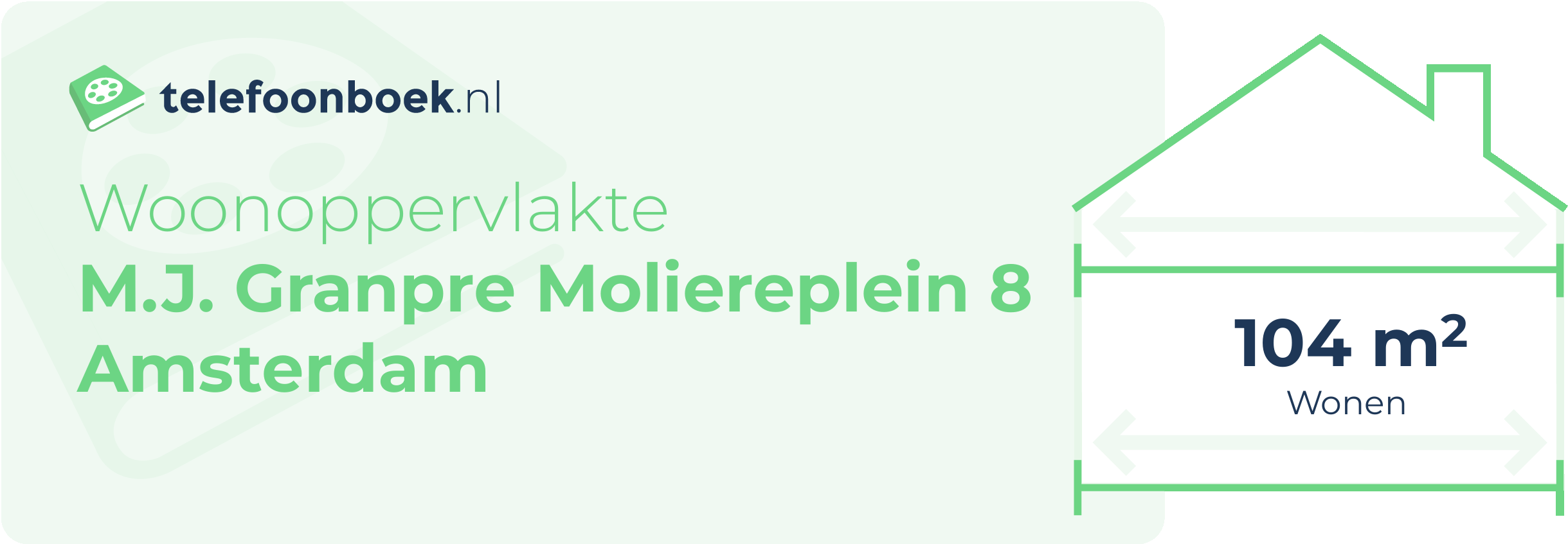 Woonoppervlakte M.J. Granpre Moliereplein 8 Amsterdam