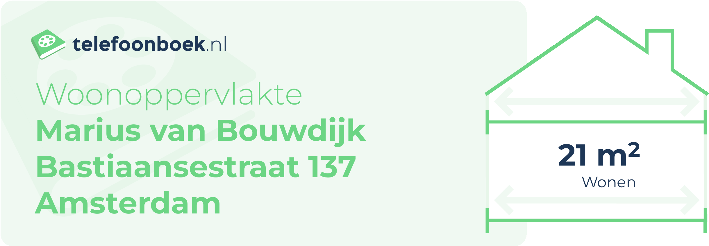 Woonoppervlakte Marius Van Bouwdijk Bastiaansestraat 137 Amsterdam