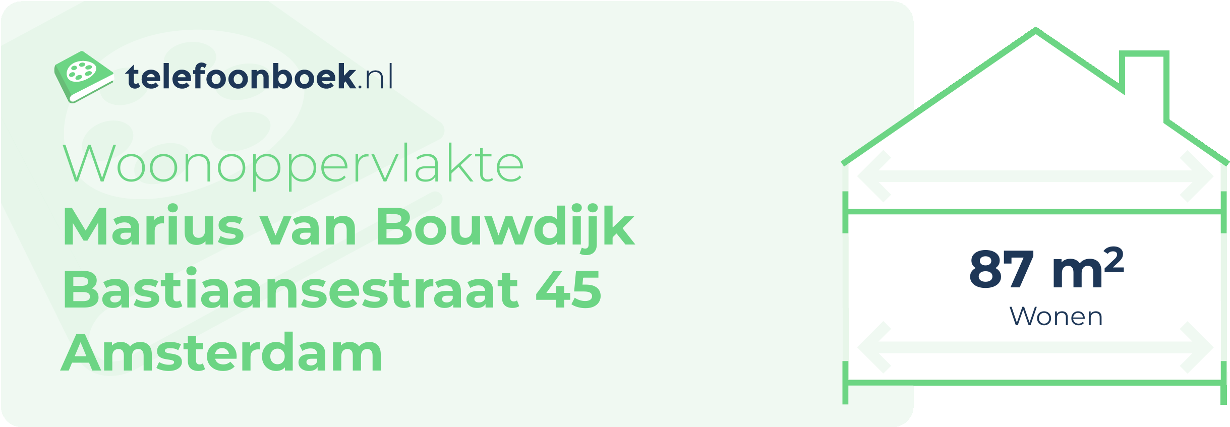 Woonoppervlakte Marius Van Bouwdijk Bastiaansestraat 45 Amsterdam