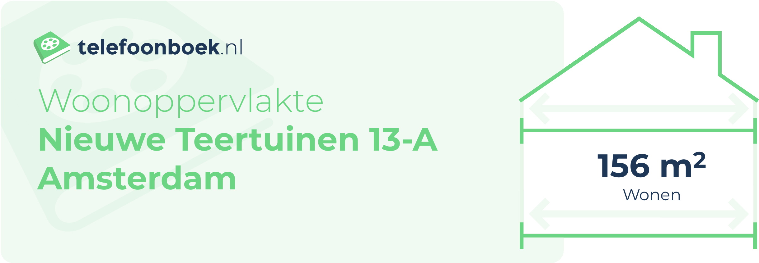 Woonoppervlakte Nieuwe Teertuinen 13-A Amsterdam