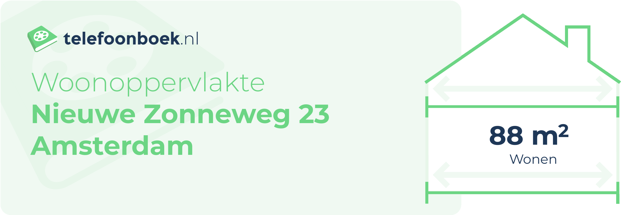 Woonoppervlakte Nieuwe Zonneweg 23 Amsterdam