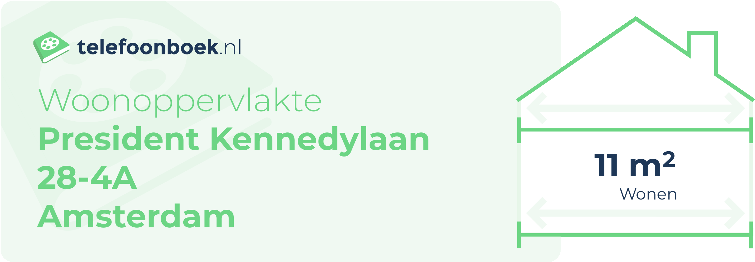 Woonoppervlakte President Kennedylaan 28-4A Amsterdam