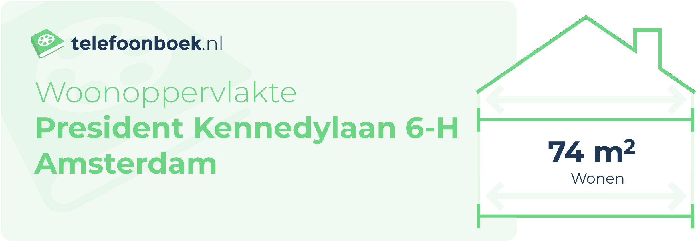 Woonoppervlakte President Kennedylaan 6-H Amsterdam