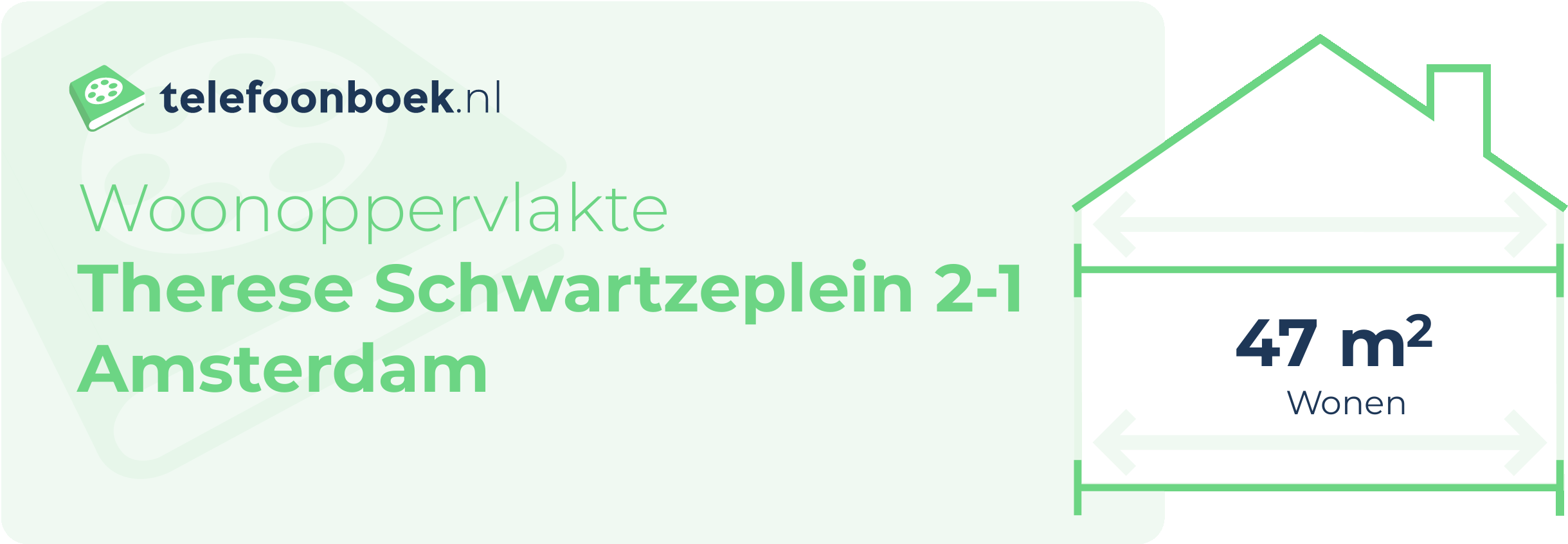 Woonoppervlakte Therese Schwartzeplein 2-1 Amsterdam