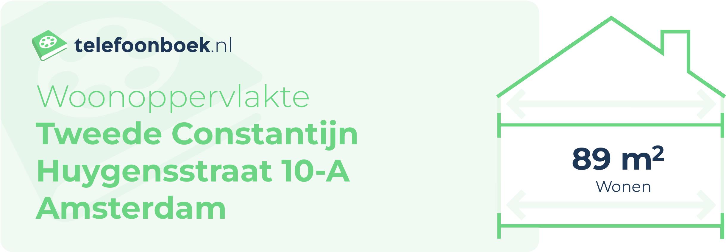 Woonoppervlakte Tweede Constantijn Huygensstraat 10-A Amsterdam