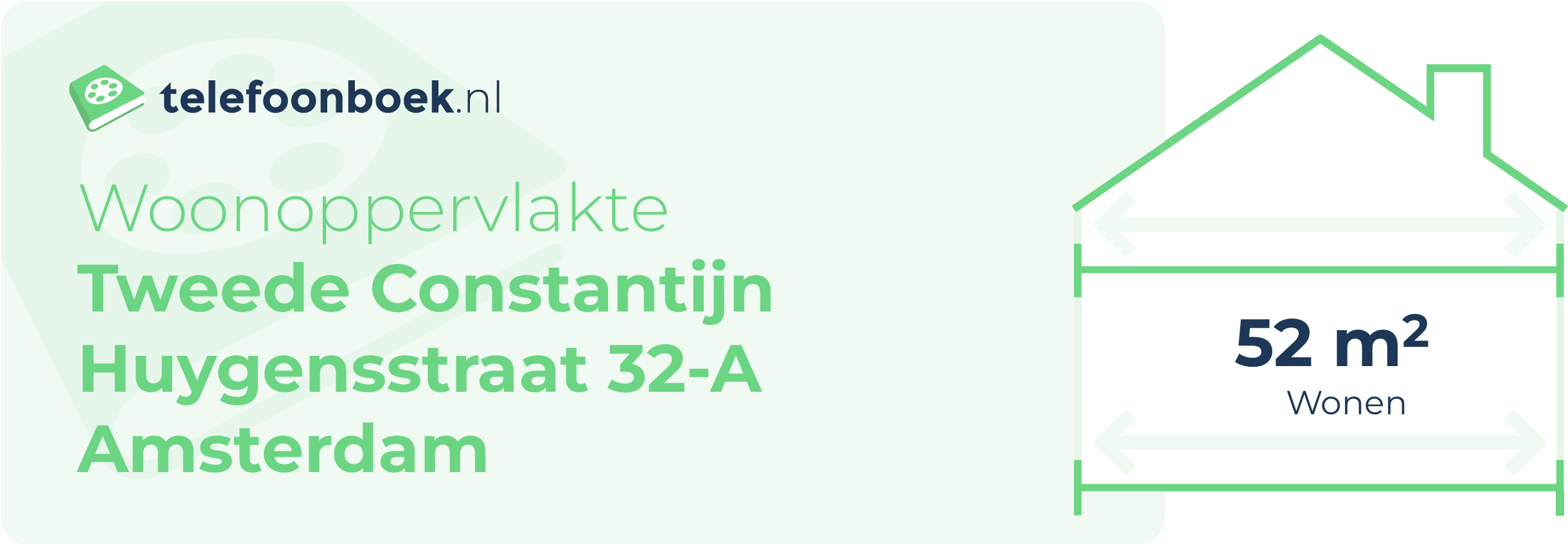 Woonoppervlakte Tweede Constantijn Huygensstraat 32-A Amsterdam