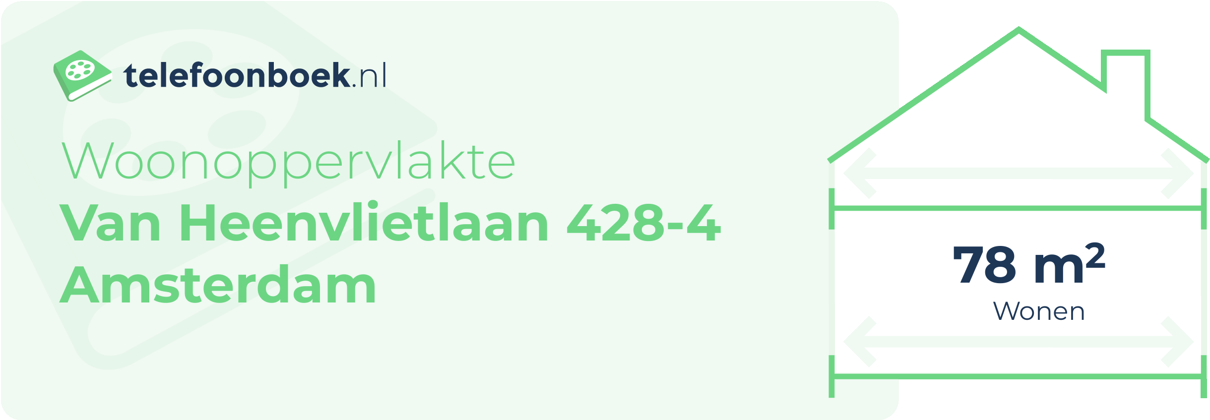 Woonoppervlakte Van Heenvlietlaan 428-4 Amsterdam