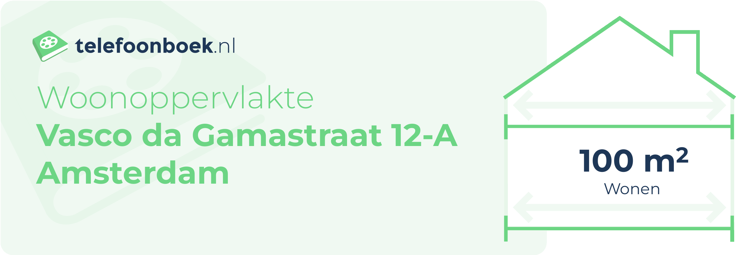 Woonoppervlakte Vasco Da Gamastraat 12-A Amsterdam