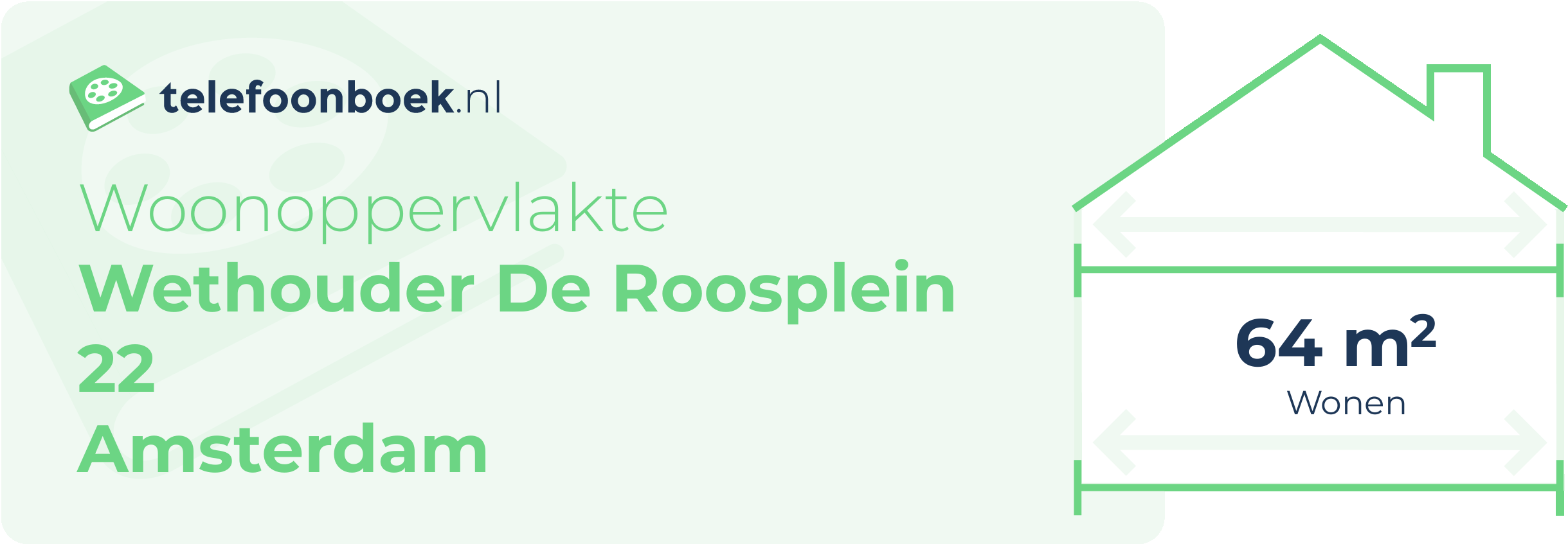 Woonoppervlakte Wethouder De Roosplein 22 Amsterdam