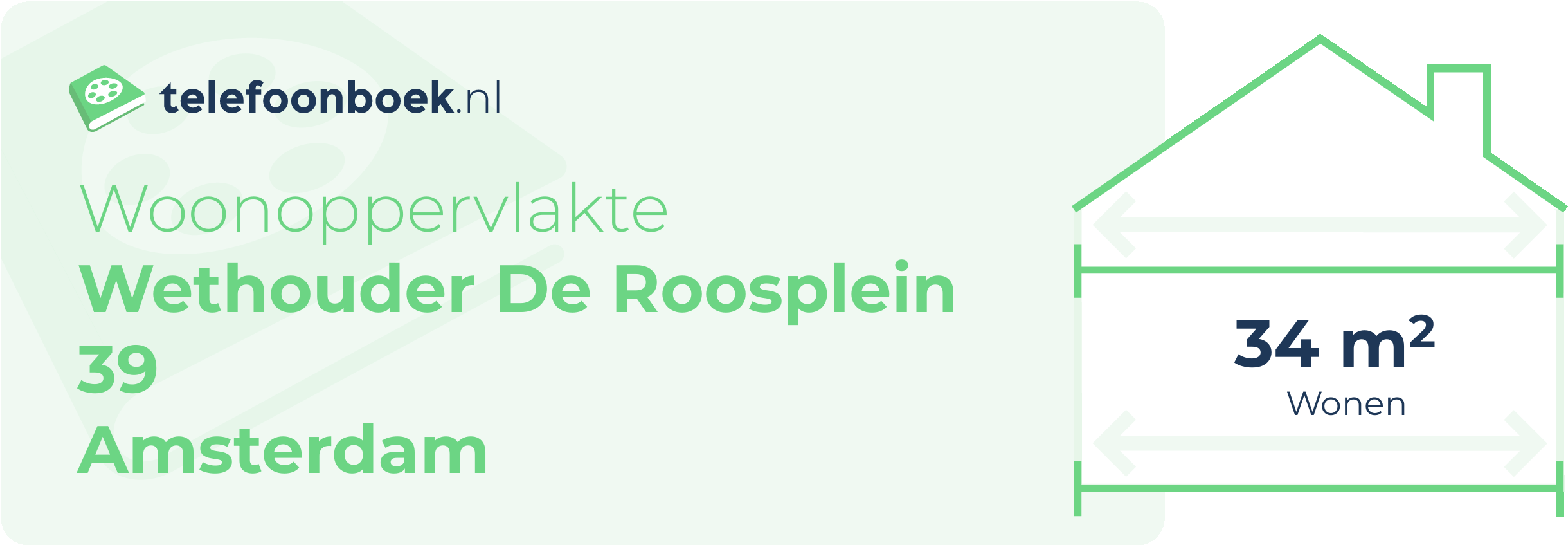 Woonoppervlakte Wethouder De Roosplein 39 Amsterdam