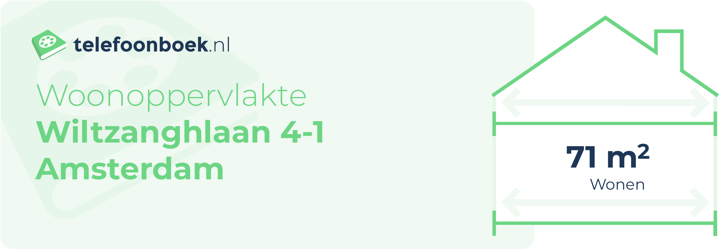 Woonoppervlakte Wiltzanghlaan 4-1 Amsterdam