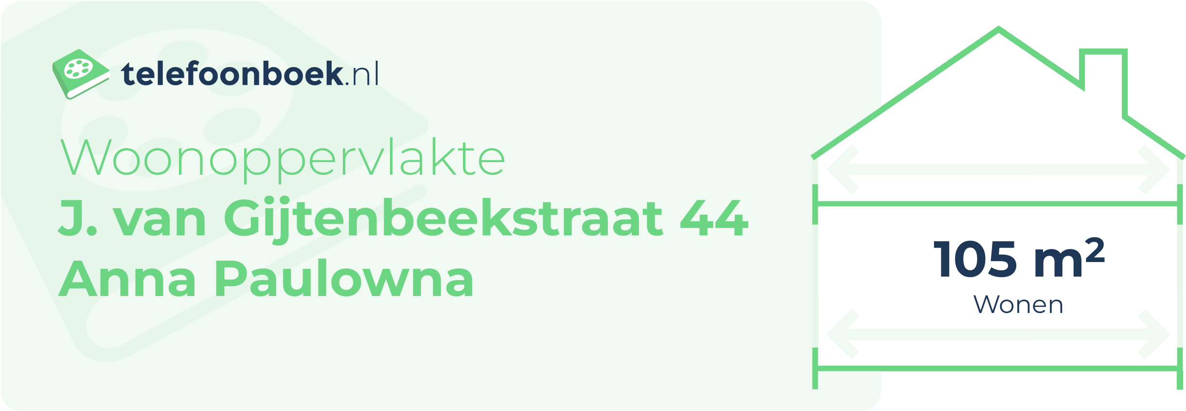 Woonoppervlakte J. Van Gijtenbeekstraat 44 Anna Paulowna