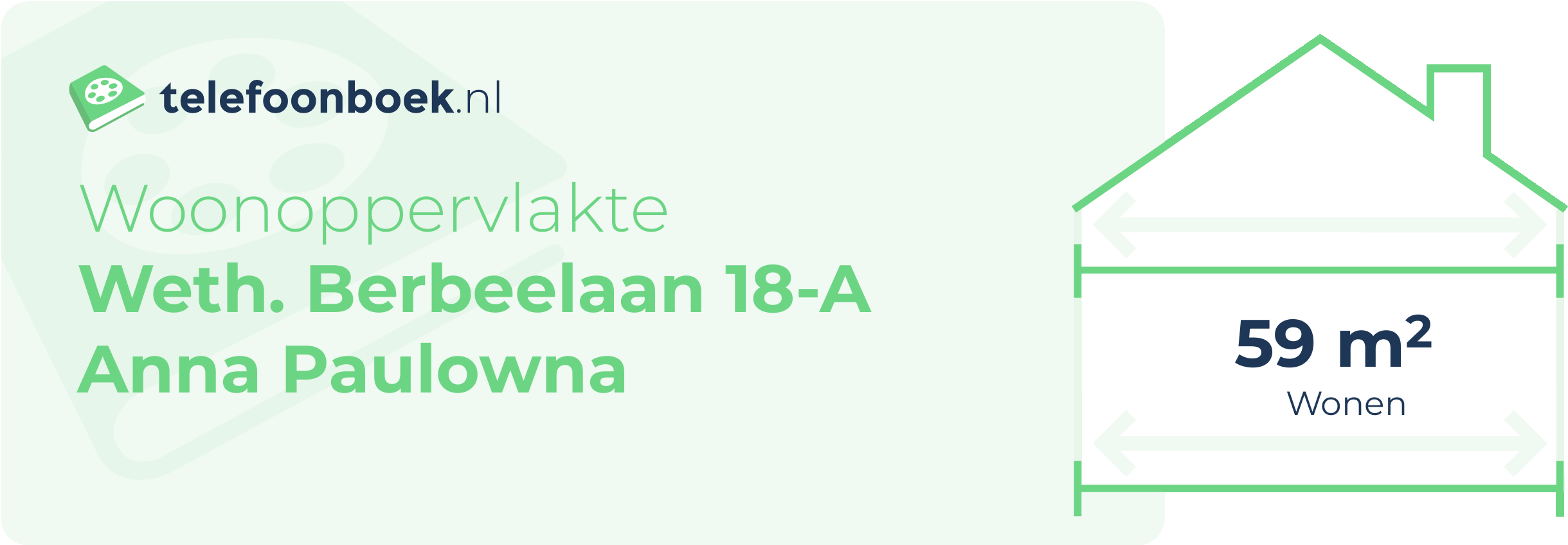 Woonoppervlakte Weth. Berbeelaan 18-A Anna Paulowna