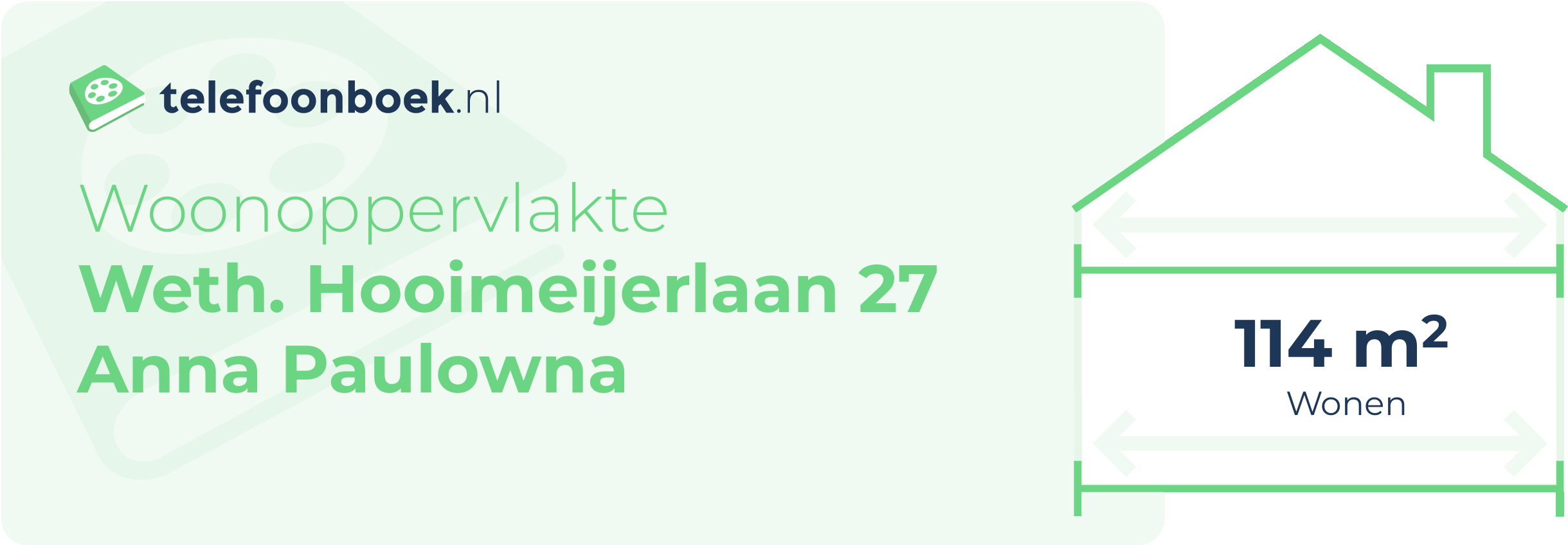 Woonoppervlakte Weth. Hooimeijerlaan 27 Anna Paulowna