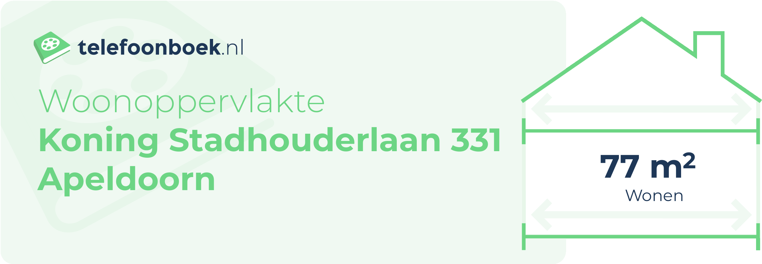 Woonoppervlakte Koning Stadhouderlaan 331 Apeldoorn