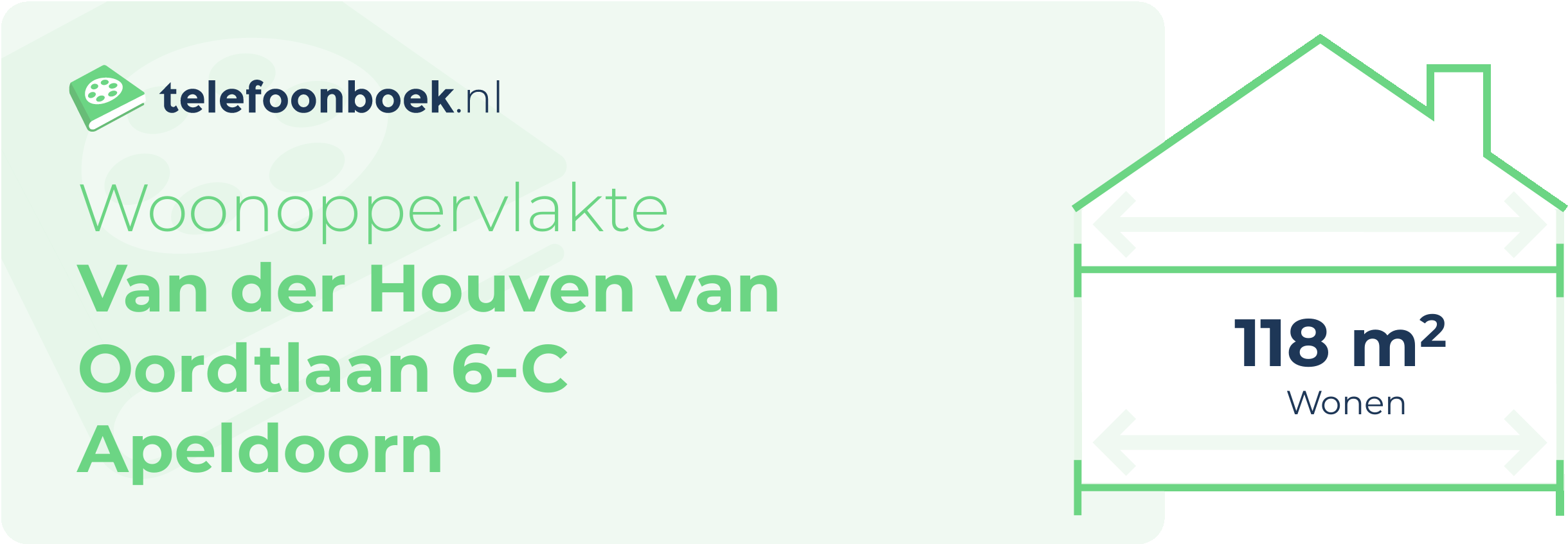 Woonoppervlakte Van Der Houven Van Oordtlaan 6-C Apeldoorn