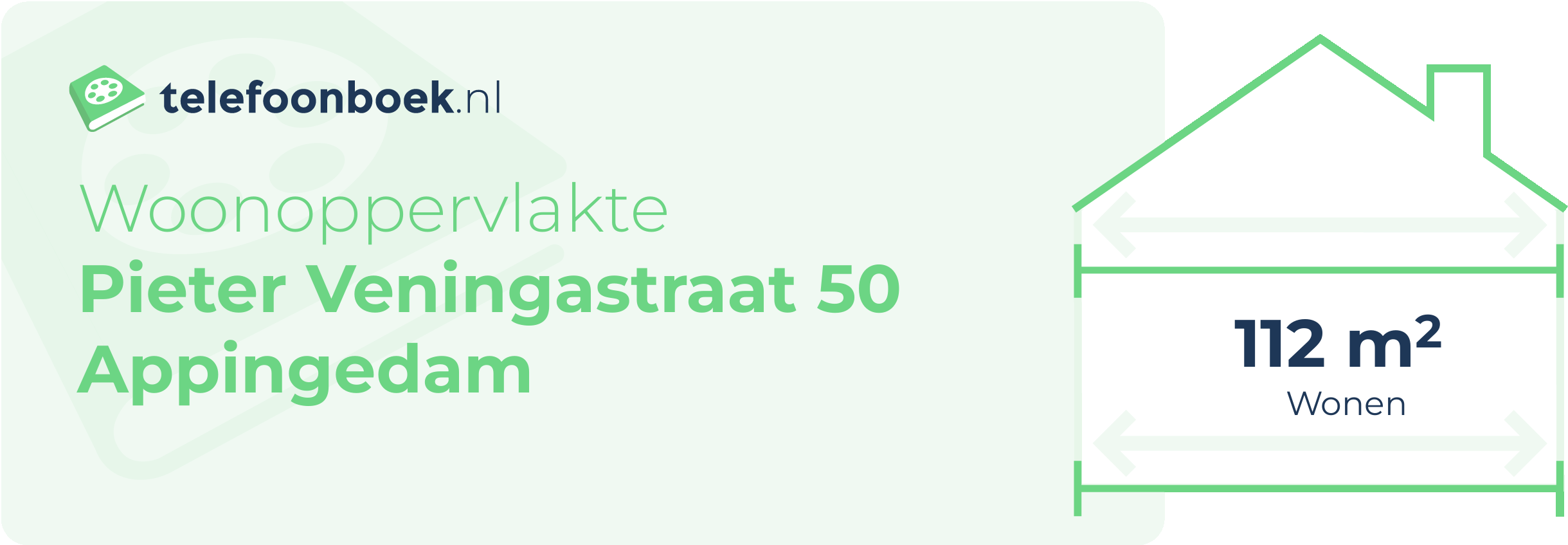 Woonoppervlakte Pieter Veningastraat 50 Appingedam