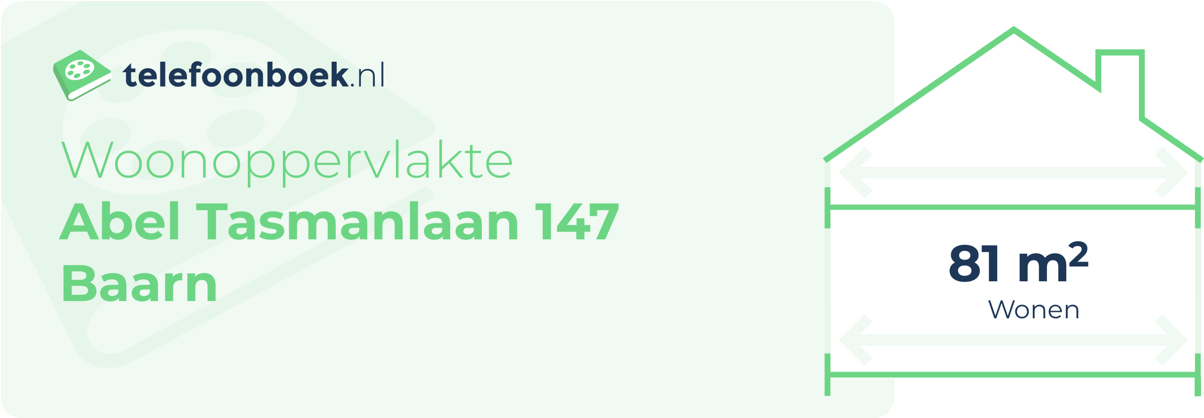 Woonoppervlakte Abel Tasmanlaan 147 Baarn