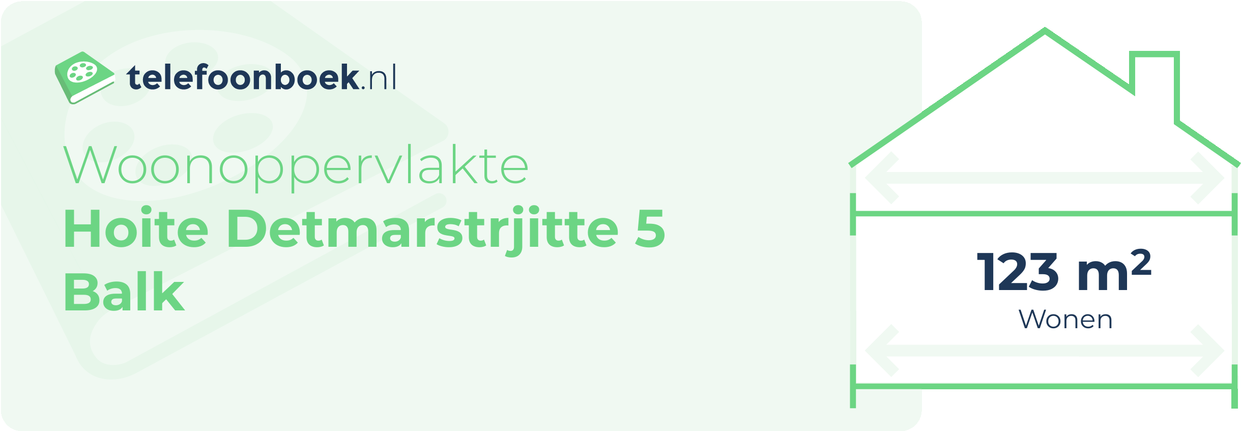 Woonoppervlakte Hoite Detmarstrjitte 5 Balk