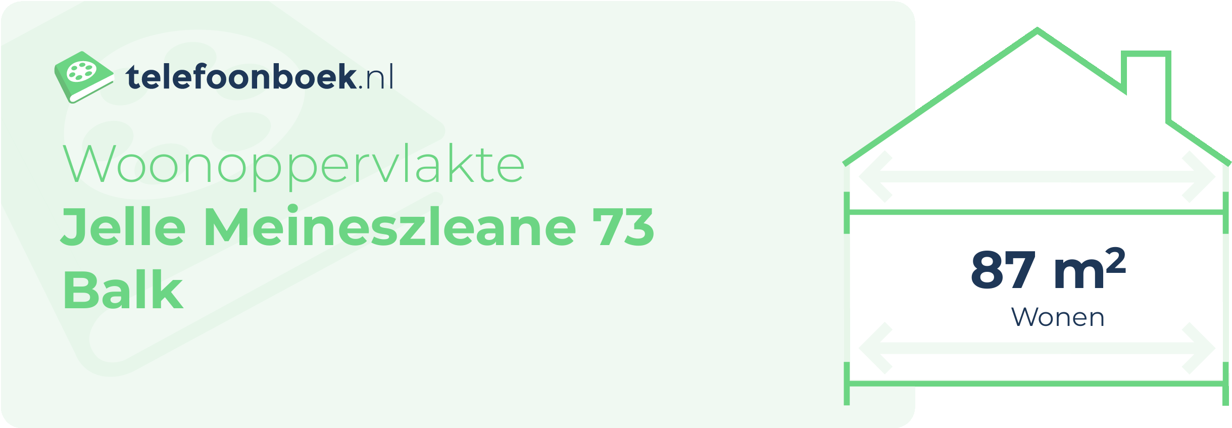 Woonoppervlakte Jelle Meineszleane 73 Balk