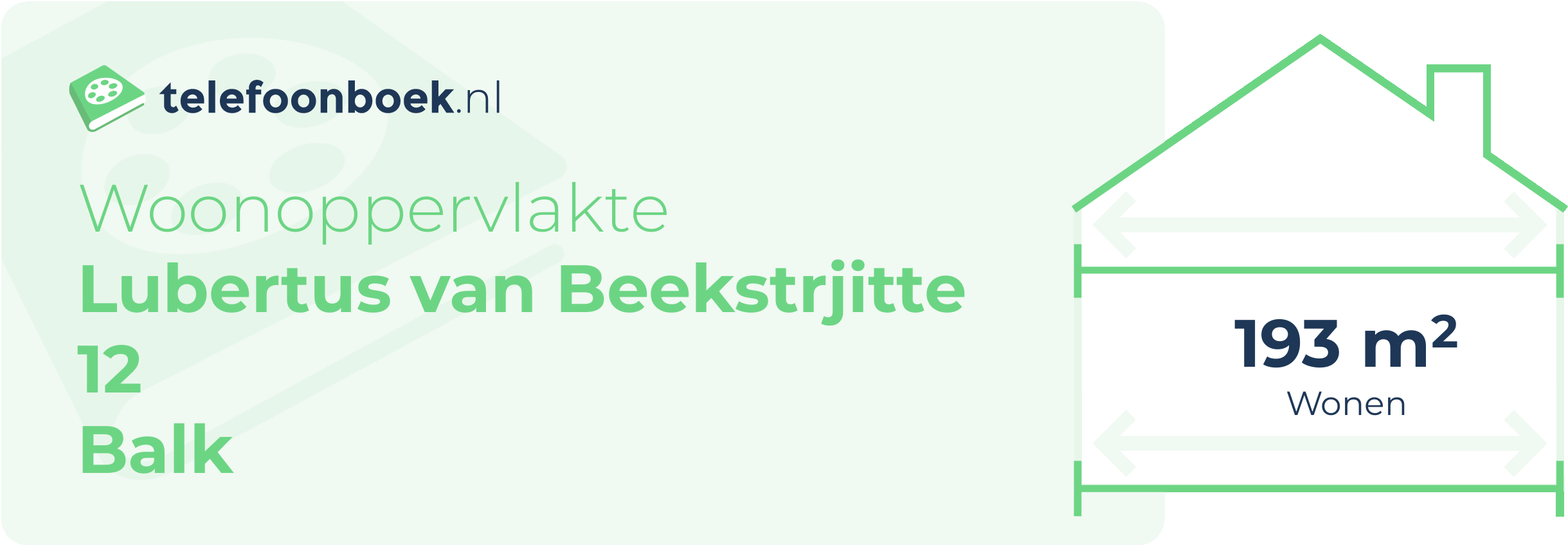 Woonoppervlakte Lubertus Van Beekstrjitte 12 Balk