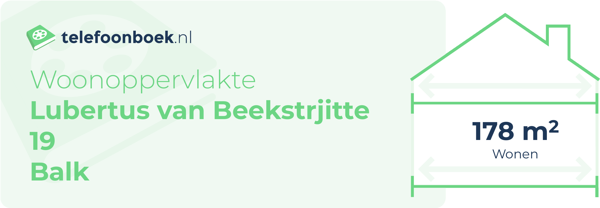 Woonoppervlakte Lubertus Van Beekstrjitte 19 Balk