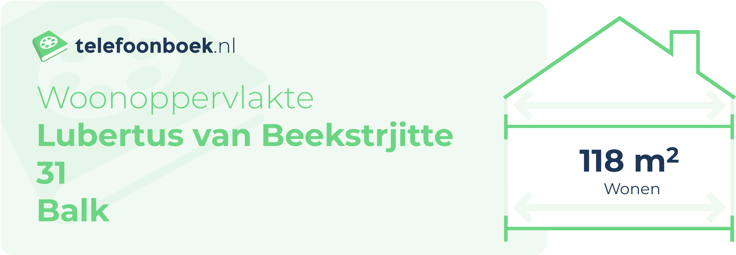 Woonoppervlakte Lubertus Van Beekstrjitte 31 Balk