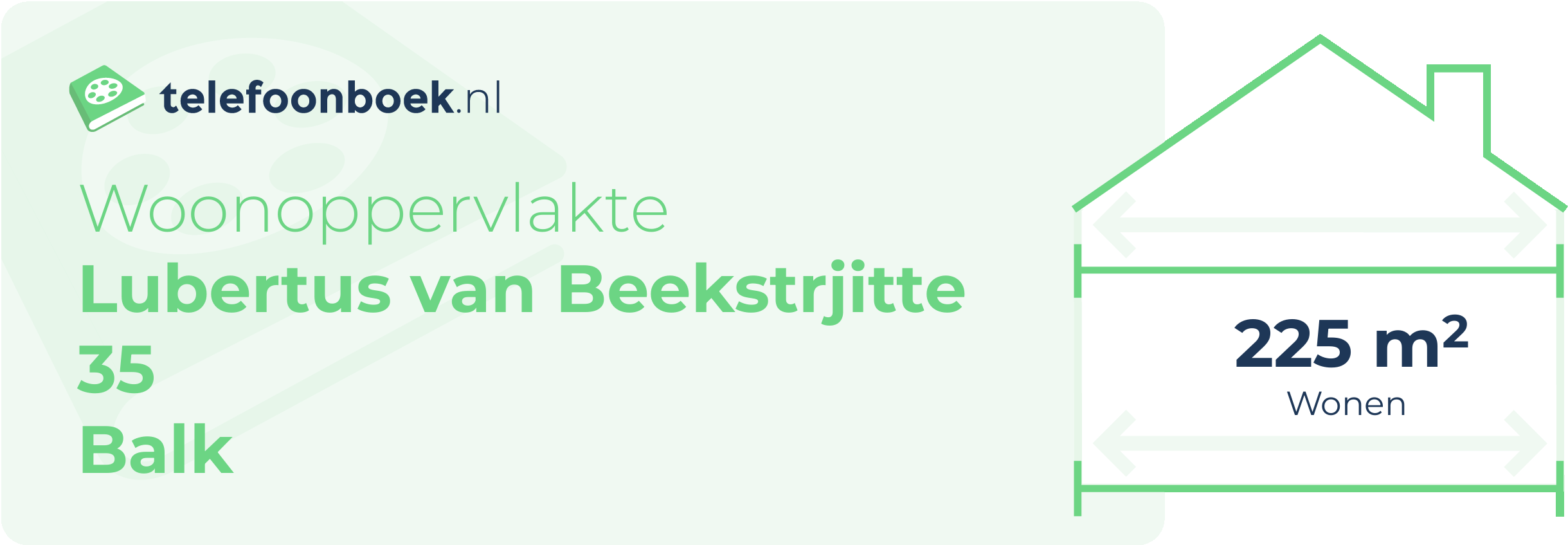 Woonoppervlakte Lubertus Van Beekstrjitte 35 Balk