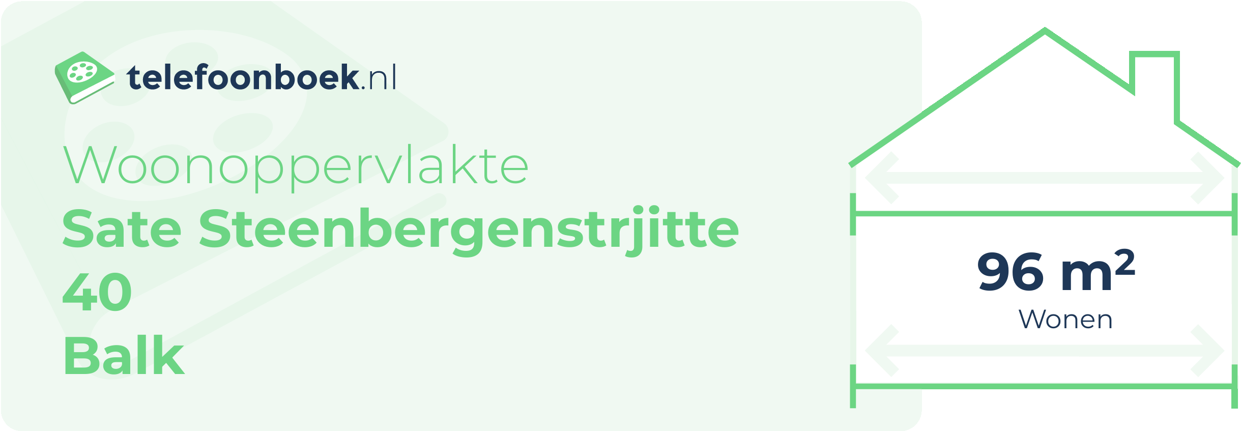 Woonoppervlakte Sate Steenbergenstrjitte 40 Balk