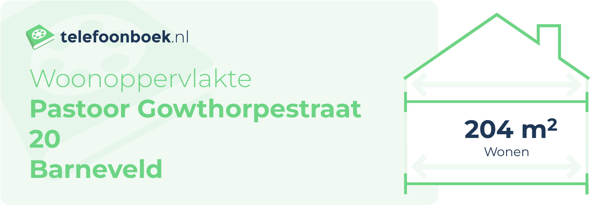 Woonoppervlakte Pastoor Gowthorpestraat 20 Barneveld