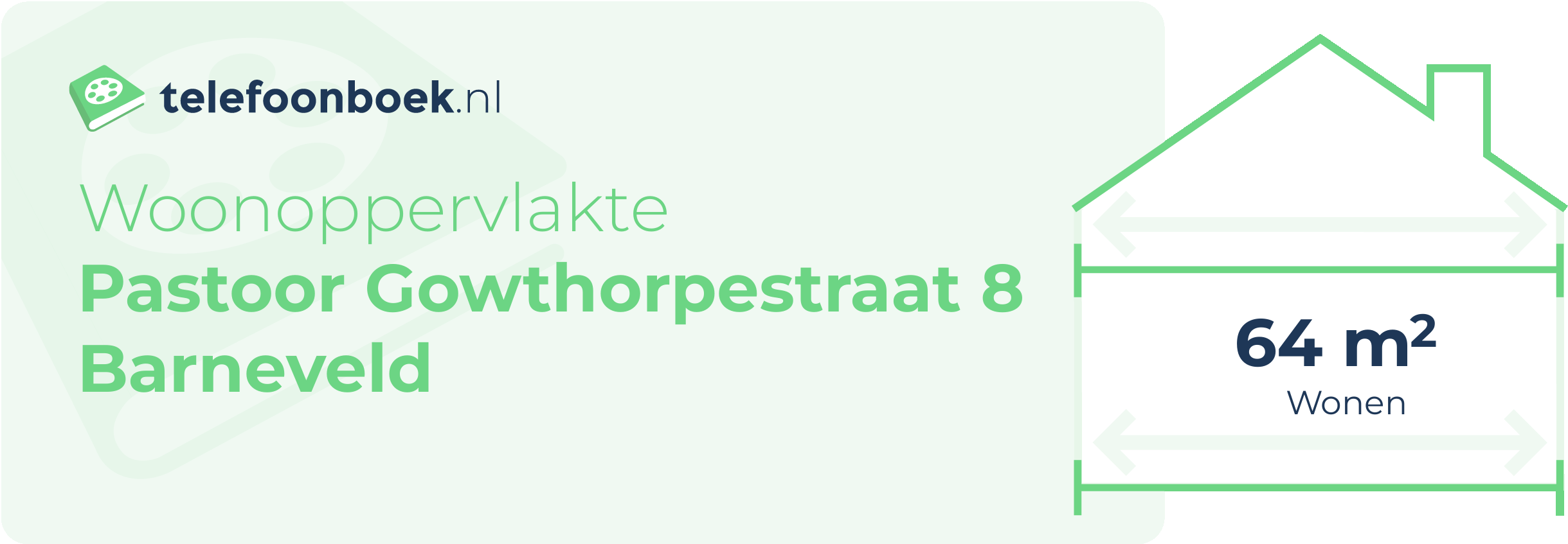 Woonoppervlakte Pastoor Gowthorpestraat 8 Barneveld