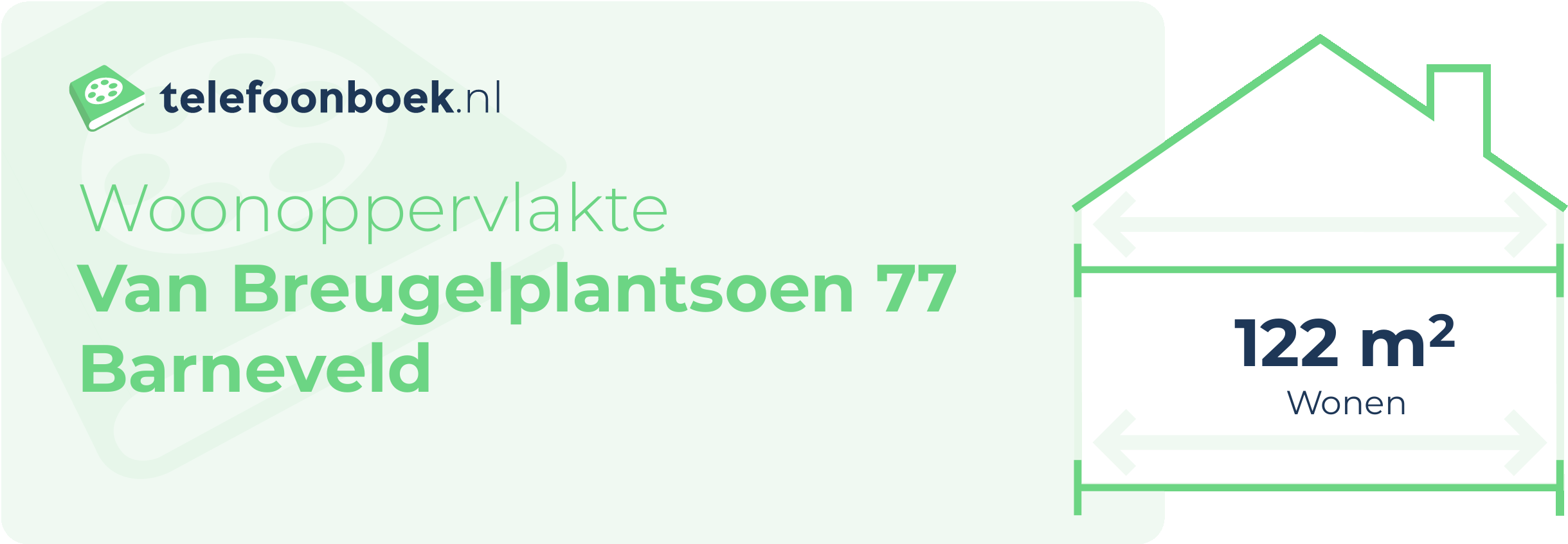 Woonoppervlakte Van Breugelplantsoen 77 Barneveld