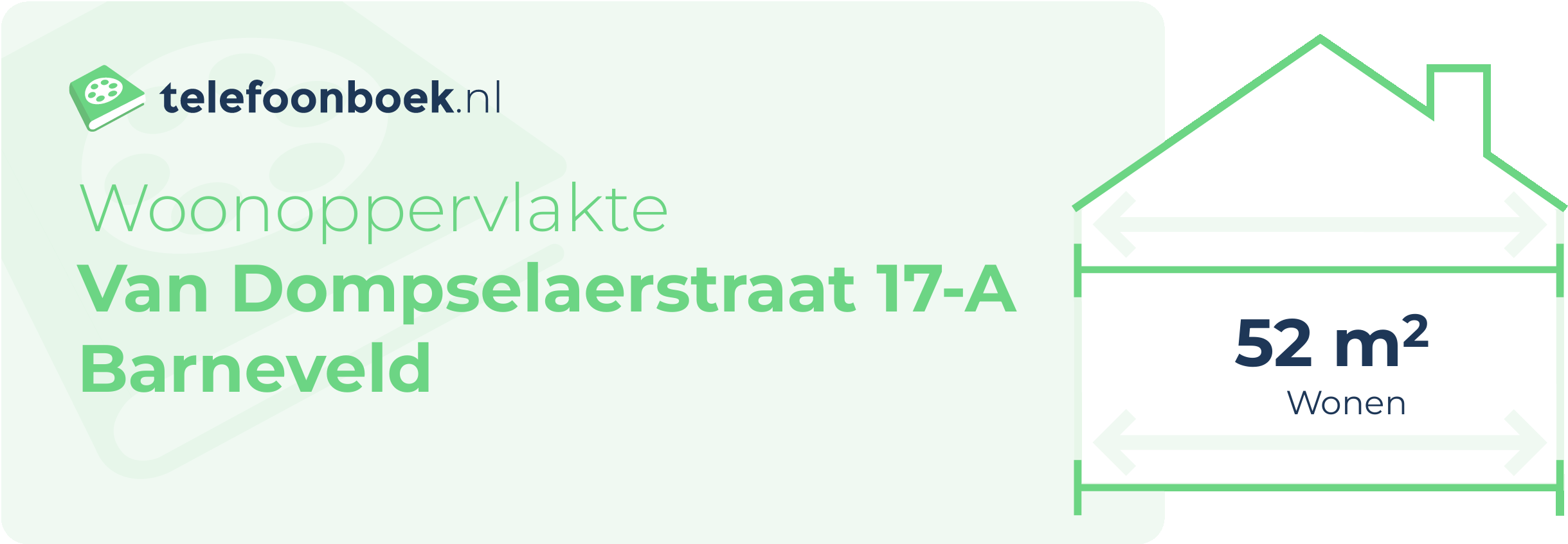 Woonoppervlakte Van Dompselaerstraat 17-A Barneveld